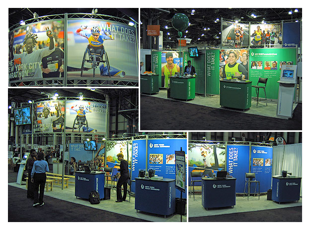 NYRR expo booth graphics